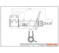 Drve+ DP1610.10.0024 Ammortizzatore per CITROËN,PEUGEOT