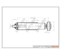 Drve+ DP1610.10.0107 Ammortizzatore per PEUGEOT