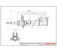 Drve+ DP1610.10.0108 Ammortizzatore per OPEL,VAUXHALL