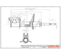 Drve+ DP1610.10.0135 Ammortizzatore per DACIA,RENAULT