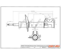 Drve+ DP1610.10.0138 Ammortizzatore per OPEL,VAUXHALL
