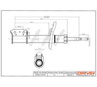 Drve+ DP1610.10.0141 Ammortizzatore per DACIA,RENAULT
