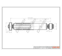 Drve+ DP1610.10.0175 Ammortizzatore per PEUGEOT