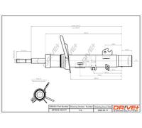 Drve+ DP1610.10.0177 Ammortizzatore per PEUGEOT