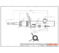 Drve+ DP1610.10.0184 Ammortizzatore per CITROËN
