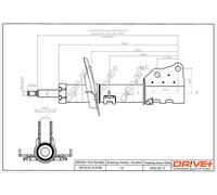 Drve+ DP1610.10.0186 Ammortizzatore per MERCEDES-BENZ,RENAULT