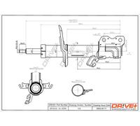 Drve+ DP1610.10.0208 Ammortizzatore per NISSAN
