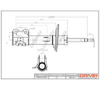 Drve+ DP1610.10.0210 Ammortizzatore per DAIHATSU,TOYOTA
