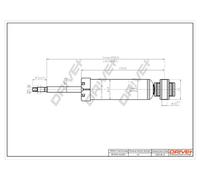Drve+ DP1610.10.0222 Ammortizzatore per AUDI,CUPRA,SEAT,SKODA,VW