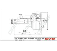 Drve+ DP2110.10.1076 Kit giunti, Semiasse per HONDA