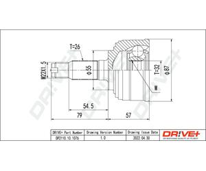 Drve+ DP2110.10.1076 Kit giunti, Semiasse per HONDA
