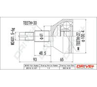 Drve+ DP2110.10.1077 Kit giunti, Semiasse per ALFA ROMEO