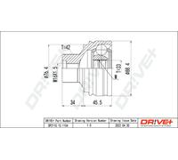 Drve+ DP2110.10.1104 Kit giunti, Semiasse per AUDI