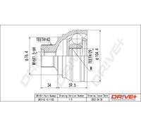 Drve+ DP2110.10.1105 Kit giunti, Semiasse per AUDI
