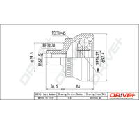 Drve+ DP2110.10.1112 Kit giunti, Semiasse per AUDI,SEAT