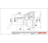 Drve+ DP2110.10.1119 Kit giunti, Semiasse per AUDI,CUPRA,SEAT,SKODA,VW