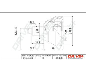 Drve+ DP2110.10.1120 Kit giunti, Semiasse per AUDI,SEAT,SKODA,VW