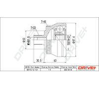 Giunto semiasse DP2110.10.1121 Drve+ per VW AUDI SKODA