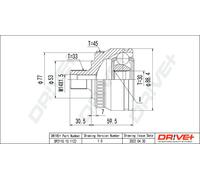 Drve+ DP2110.10.1122 Kit giunti, Semiasse per AUDI,SKODA,VW