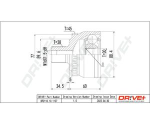 Drve+ DP2110.10.1127 Kit giunti, Semiasse per AUDI,VW