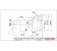 Drve+ DP2110.10.1136 Kit giunti, Semiasse per CHEVROLET,DAEWOO