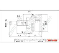 Drve+ DP2110.10.1139 Kit giunti, Semiasse per DAEWOO