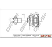 Drve+ DP2110.10.1154 Kit giunti, Semiasse per CITROËN,FIAT,PEUGEOT