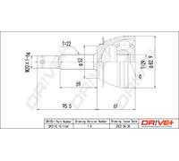 Drve+ DP2110.10.1164 Kit giunti, Semiasse per DAEWOO