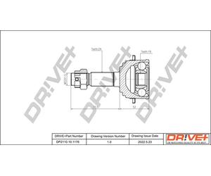 Drve+ DP2110.10.1176 Kit giunti, Semiasse per FIAT