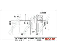 Drve+ DP2110.10.1180 Kit giunti, Semiasse per FIAT