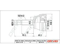 Drve+ DP2110.10.1181 Kit giunti, Semiasse per FIAT
