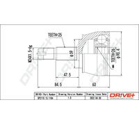 Drve+ DP2110.10.1184 Kit giunti, Semiasse per FIAT