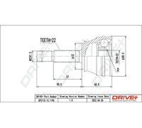 Drve+ DP2110.10.1190 Kit giunti, Semiasse per FIAT