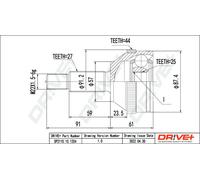 Drve+ DP2110.10.1204 Kit giunti, Semiasse per FORD