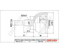 Drve+ DP2110.10.1217 Kit giunti, Semiasse per FORD