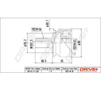 Drve+ DP2110.10.1220 Kit giunti, Semiasse per FORD,VOLVO