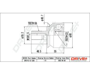 Drve+ DP2110.10.1220 Kit giunti, Semiasse per FORD,VOLVO