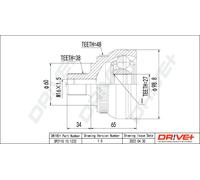 Drve+ DP2110.10.1232 Kit giunti, Semiasse per FORD,SEAT,VW