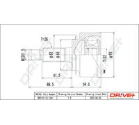 Drve+ DP2110.10.1241 Kit giunti, Semiasse per HONDA
