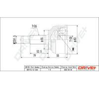 Drve+ DP2110.10.1244 Kit giunti, Semiasse per HONDA