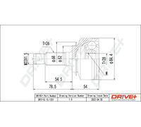 Drve+ DP2110.10.1251 Kit giunti, Semiasse per HONDA