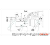 Drve+ DP2110.10.1270 Kit giunti, Semiasse per HYUNDAI