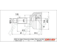 Drve+ DP2110.10.1281 Kit giunti, Semiasse per KIA