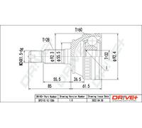 Drve+ DP2110.10.1286 Kit giunti, Semiasse per LAND ROVER
