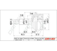 Drve+ DP2110.10.1301 Kit giunti, Semiasse per MAZDA