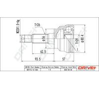 Drve+ DP2110.10.1304 Kit giunti, Semiasse per MAZDA
