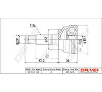 Drve+ DP2110.10.1305 Kit giunti, Semiasse per MAZDA