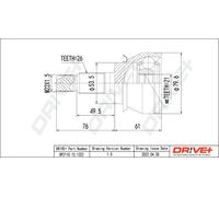 Drve+ DP2110.10.1322 Kit giunti, Semiasse per MINI