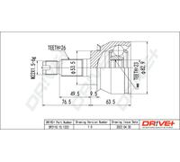 Drve+ DP2110.10.1323 Kit giunti, Semiasse per MINI
