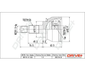 Drve+ DP2110.10.1323 Kit giunti, Semiasse per MINI